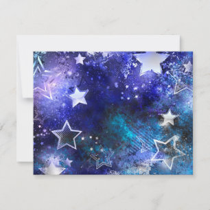 Carte De Correspondance Arrière - plan spatial avec étoiles