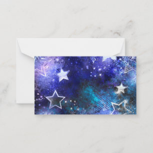 Carte De Correspondance Arrière - plan spatial avec étoiles