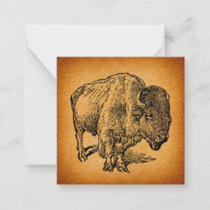 Carte De Correspondance Art antique Russe Western Wilalo Buffalo Bison