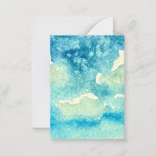 Carte De Correspondance Art aquarelle de nuages