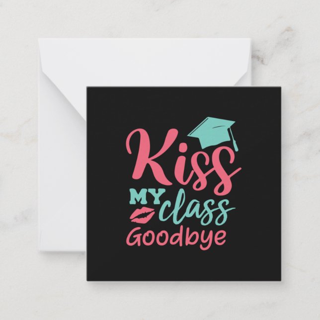 Carte De Correspondance Art | Baiser mes adieux de classe (Devant)