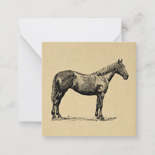Carte De Correspondance Art Cheval vintage Illustré Art équestre