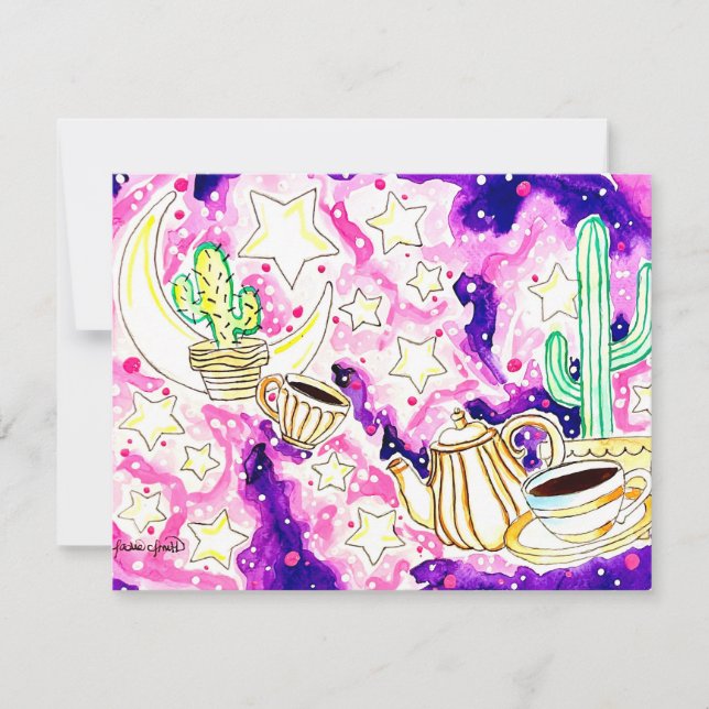 Carte De Correspondance Art de cactus (Devant)