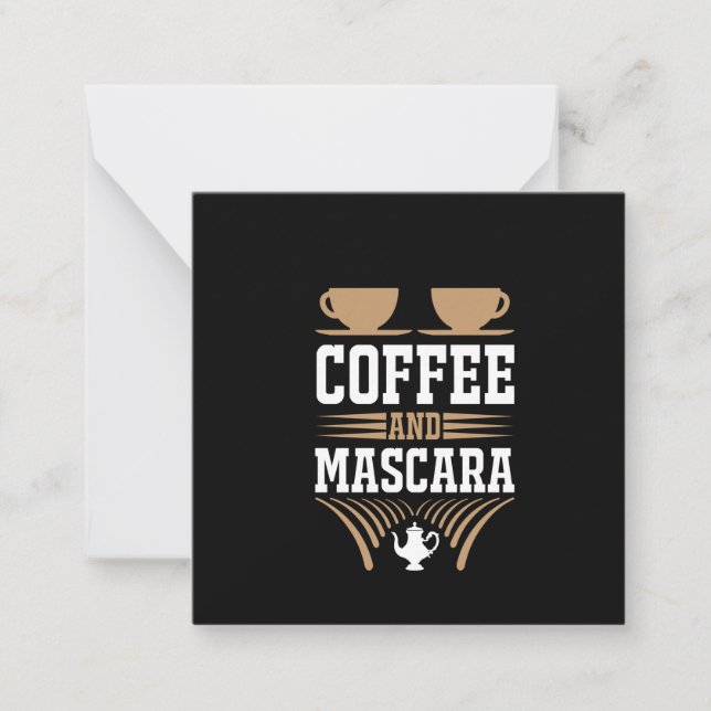 Carte De Correspondance Art du café Café et mascara (Devant)