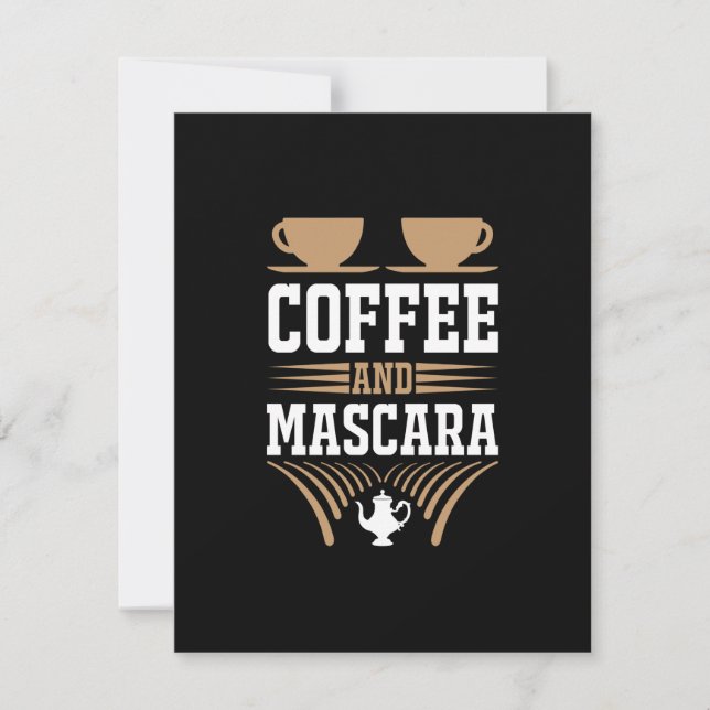 Carte De Correspondance Art du café Café et mascara (Devant)