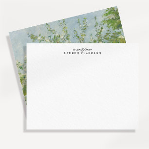 Carte de correspondance artistique d'arbres fleuri