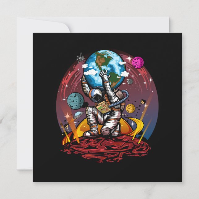 Carte De Correspondance Atlas Space Man (Devant)