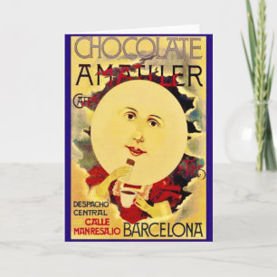 Carte de correspondance au chocolat de Barcelone