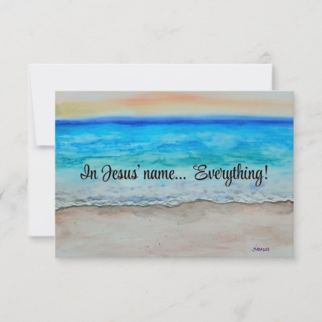 Carte De Correspondance Au nom de Jésus (Devant)
