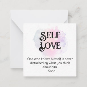 Carte De Correspondance *~* Auto-Esteem AP62 Love Yourself Flat Note Card