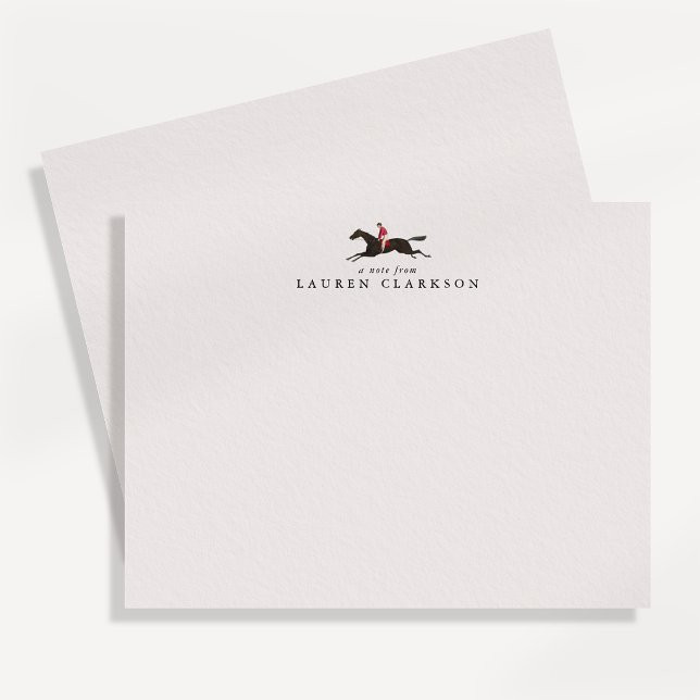 Carte de correspondance avec logo de cavalier vint (Créateur téléchargé)