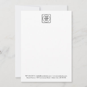 Carte de correspondance avec logo de photo d'entre