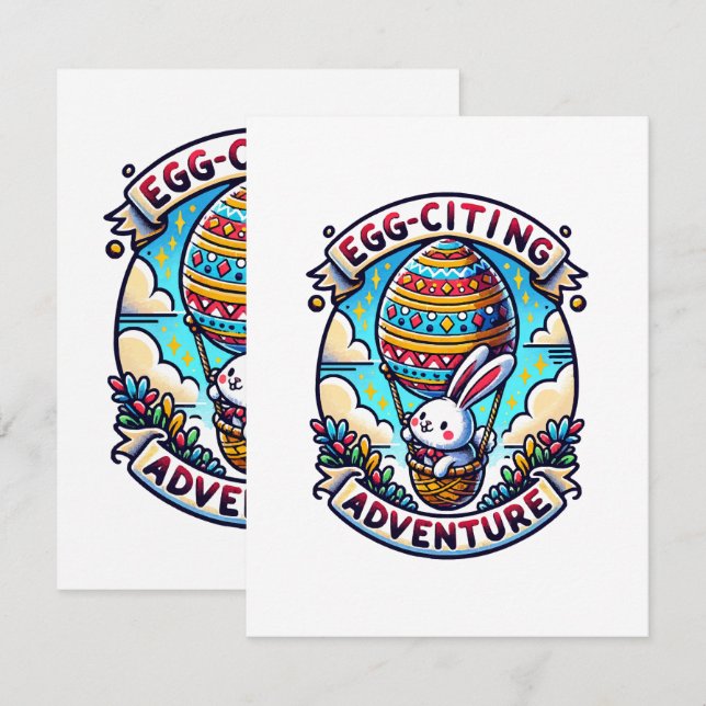 Carte De Correspondance Aventure Egg-Citante (Devant / Derrière)