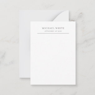 Carte De Correspondance Avocat à la loi minimaliste classique Pro