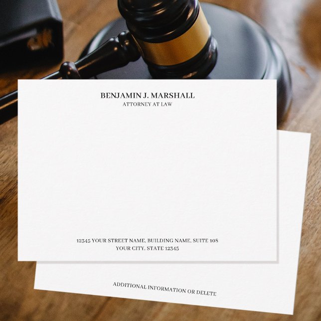 Carte de Correspondance Avocat Formalisme Professi (Créateur téléchargé)