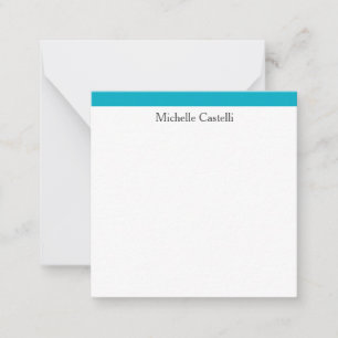 Carte De Correspondance Azure Blue & White Professional Unique Classic