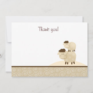 Carte De Correspondance Baa Baa Sheep (Neutre) Flat Merci notes