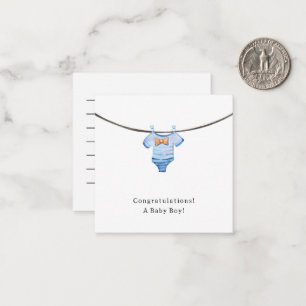 Carte De Correspondance Baby Boy Congratulations Newborn Birth Card