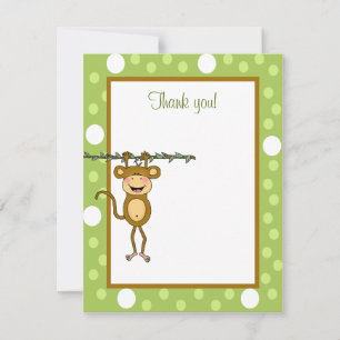 Carte De Correspondance Baby Monkey Theme Plat Card Merci note