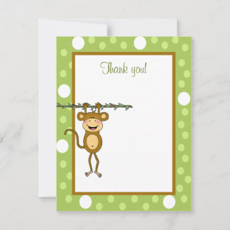 Carte De Correspondance Baby Monkey Theme Plat Card Merci note