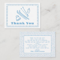 Baby shower Bleu Creusé À La Main Après Bébé Merci