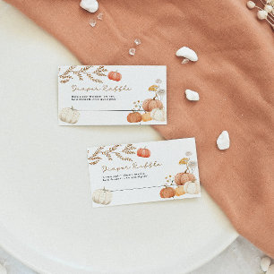 Carte De Correspondance Baby shower Citrouille de l'automne de la couche R