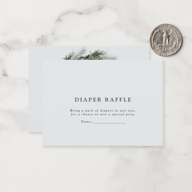 Carte De Correspondance baby shower de couche d'aquarelle (Devant/Arrière en situation)