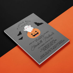Carte De Correspondance BABY SHOWER Halloween Lil' Boo Ghost