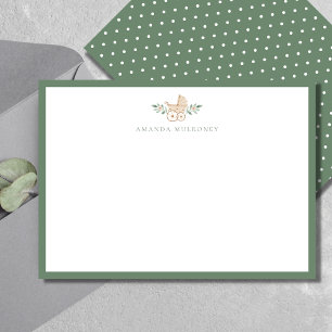Carte De Correspondance Baby shower Merci plat