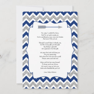 Carte De Correspondance Baby shower tribal merci notes avec poème