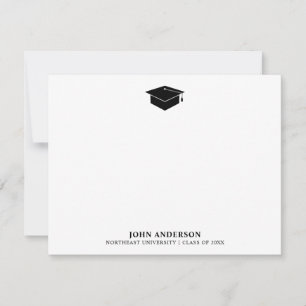 Carte De Correspondance Bac de graduation de script simple et élégant