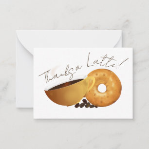 Carte De Correspondance Bagel café Merci