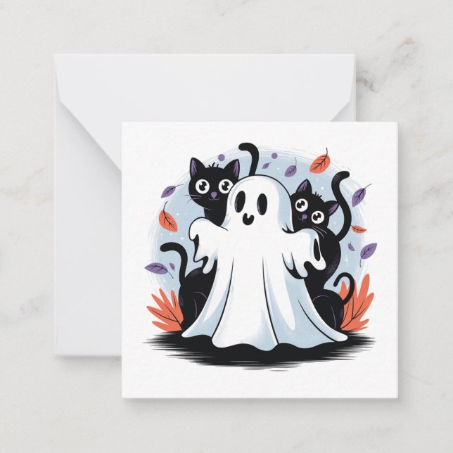 Carte De Correspondance Balade de la Nuit d'Halloween (Devant)