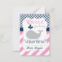 Baleine rose Tu Es Ma Valentine