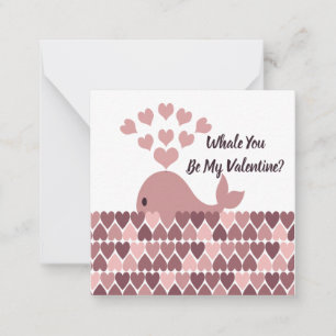 Carte De Correspondance Baleine Tu Es Ma Valentine