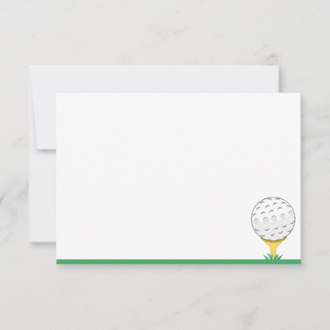 Carte De Correspondance Balle de Golf Simple Vierge (Devant)