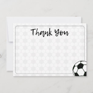 Carte De Correspondance Balles de football noir et blanc élégantes vierges