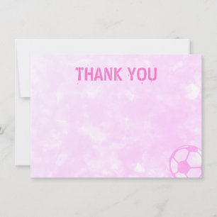Carte De Correspondance Balles de football rose aquarelle vierge