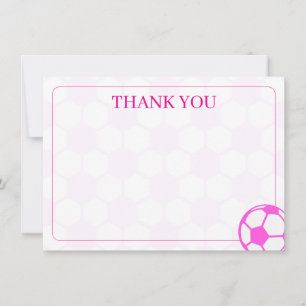 Carte De Correspondance Balles de Football Rose et Blanc Vierges