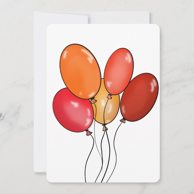 Carte De Correspondance Ballons - ambiance joyeuse (Devant)