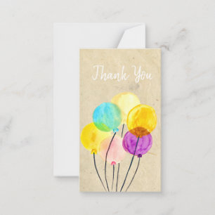 Carte De Correspondance Ballons d'aquarelle pastel mignons