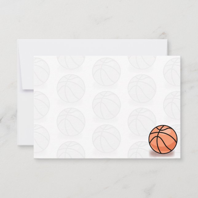 Carte De Correspondance Ballons de Basket-ball Vides (Devant)