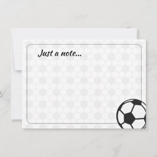 Carte De Correspondance Ballons de Football Noir et Blanc Note Vierge