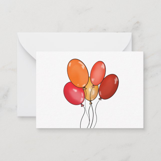 Carte De Correspondance Ballons vibes heureuses (Devant)