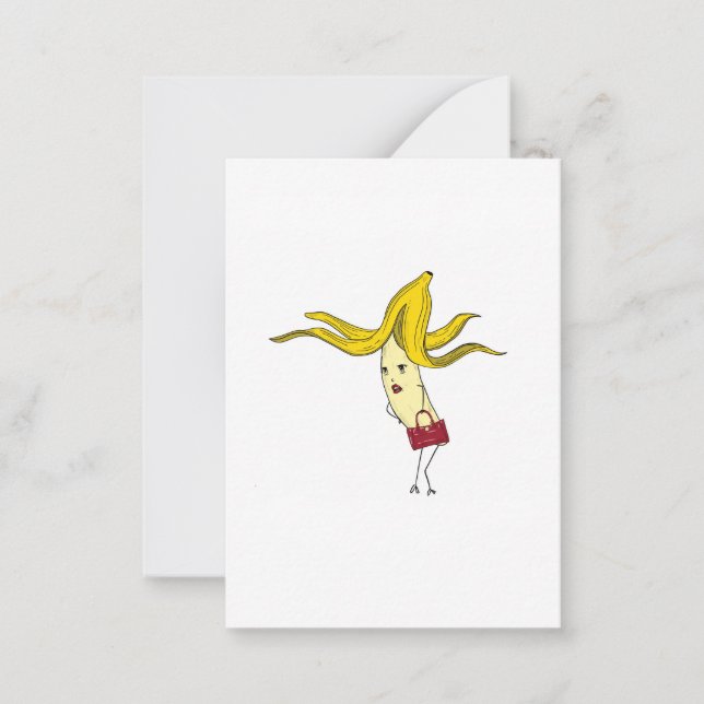 Carte De Correspondance Banane glamour, thème banane  (Devant)