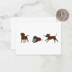 Carte De Correspondance bande dessinée lr labrador chocolat