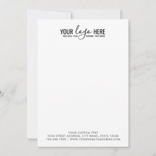 Carte De Correspondance Basique simple marque de logo de votre entreprise