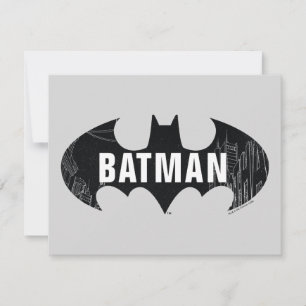 Carte De Correspondance Bat Logo With Gotham Etching