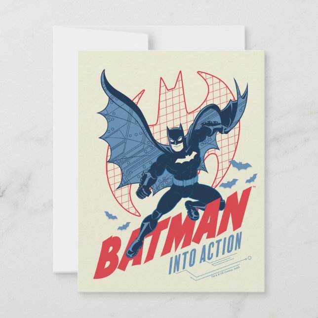 Carte De Correspondance Batman En Action (Devant)