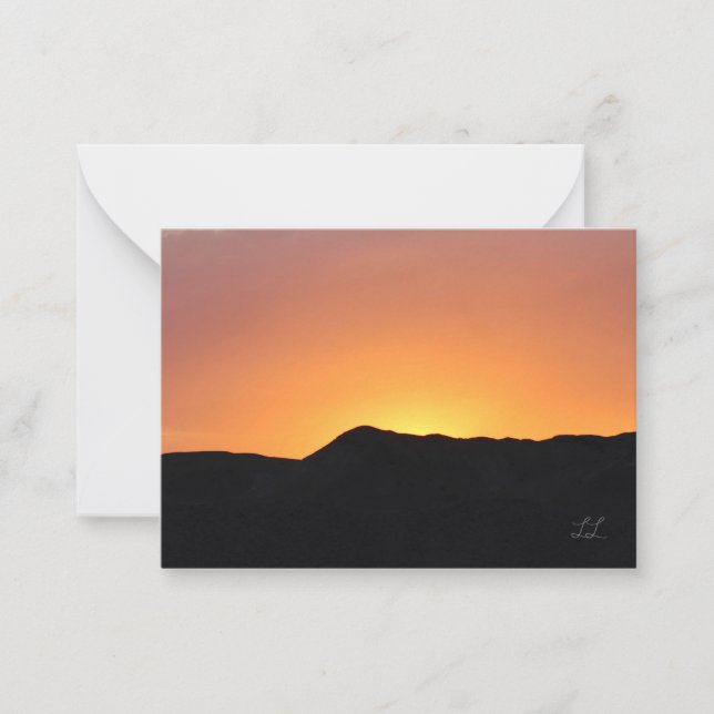Carte De Correspondance Beau coucher de soleil du désert (Devant)
